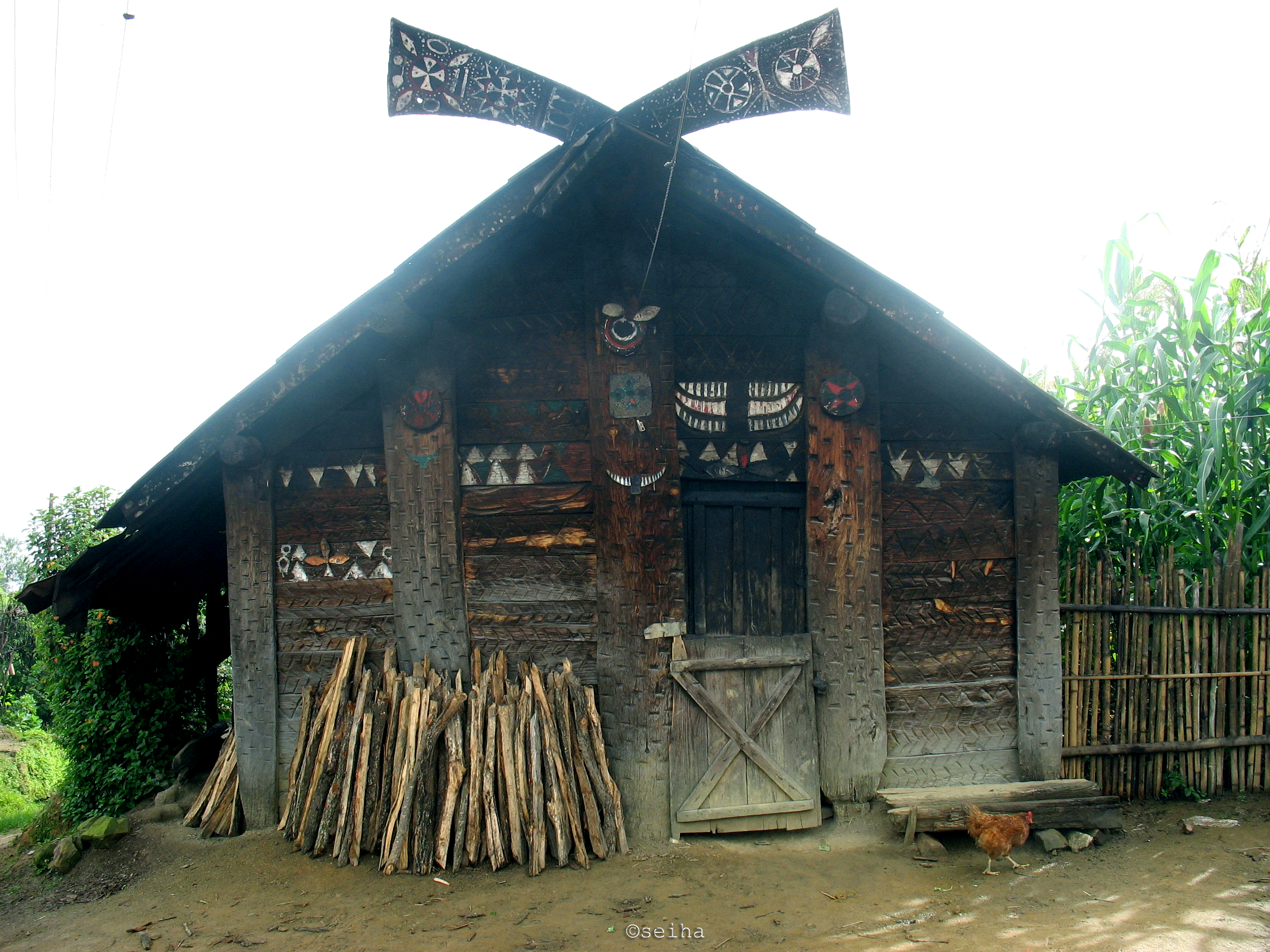 Traditional Tangkhul Naga House.